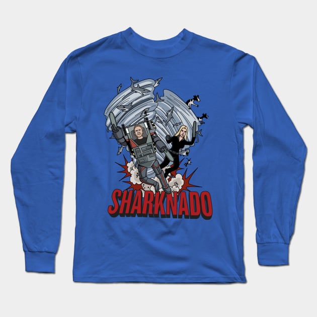 Sharknado Heroes Long Sleeve T-Shirt by jasesa